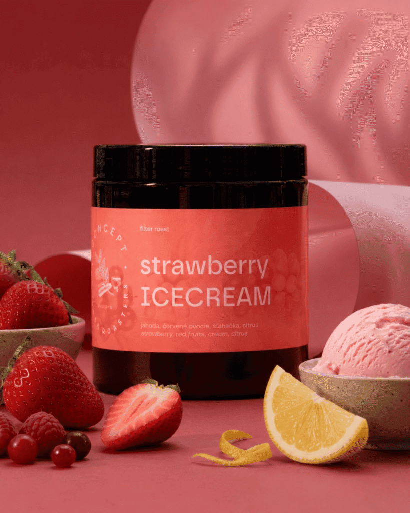 Cafea de specialitate Concept Coffee Strawberry Icecream Colombia Huila co-fermentat cu căpșuni filtru