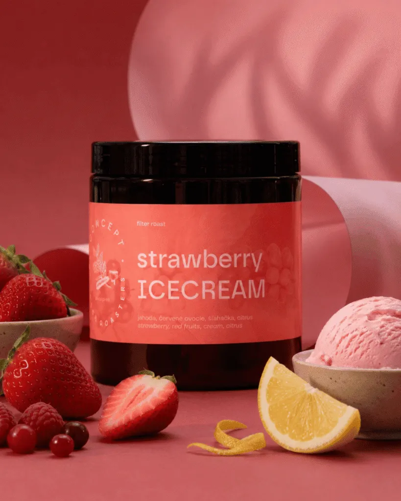 Cafea de specialitate Concept Coffee Strawberry Icecream Colombia Huila co-fermentat cu căpșuni filtru