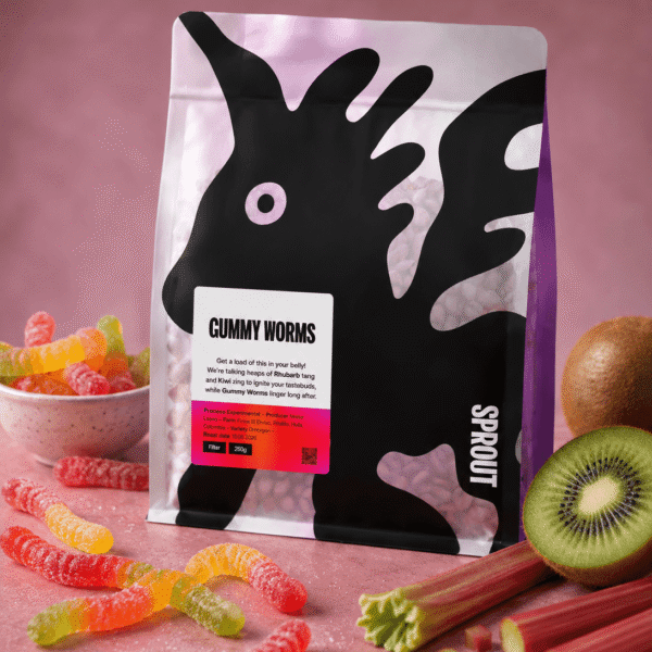 Gummy Worms Sprout Coffee Roasters - cafea din Columbia