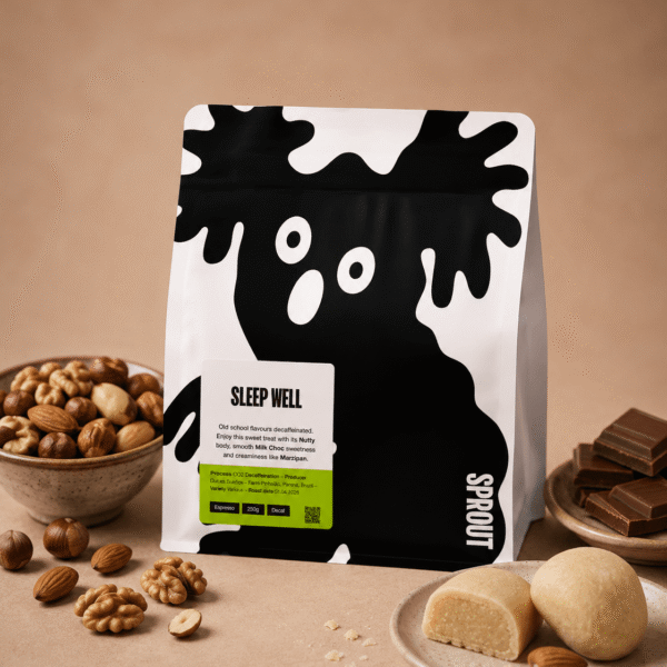 Sleep Well DECAF Sprout Coffee Roasters - cafea decofeinizata din Brazilia